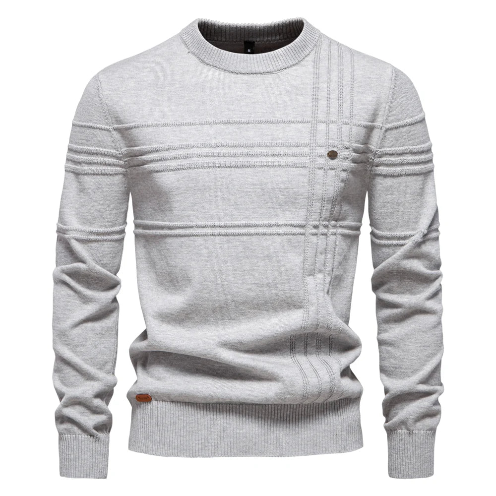 AIOPESON men's sweater, made of high-quality cotton, ideal for winter.