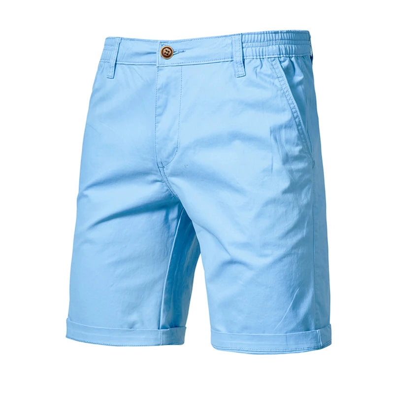 Men's plain shorts, 100% cotton, high quality, casual.