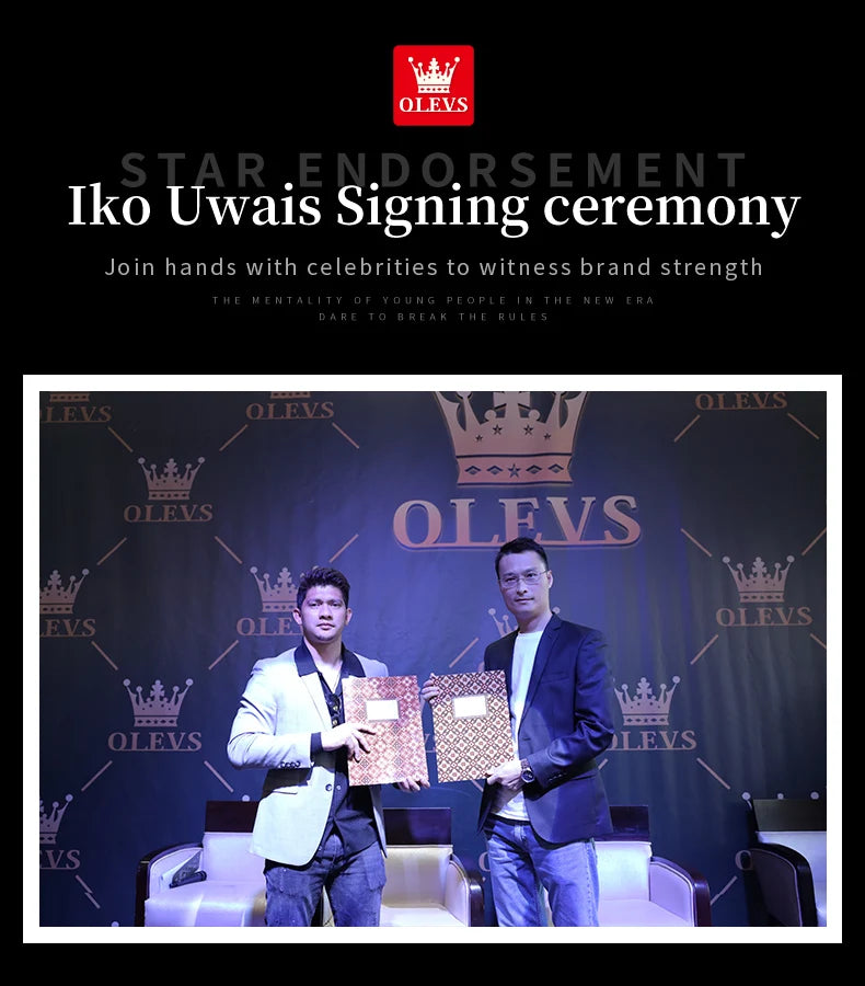 High-quality classic men's OLEVS Tourbillon watch.