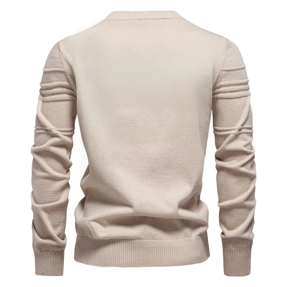 AIOPESON men's sweater, made of high-quality cotton, ideal for winter.