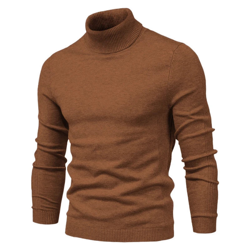 Men's turtleneck sweater for winter, casual and warm, high quality.