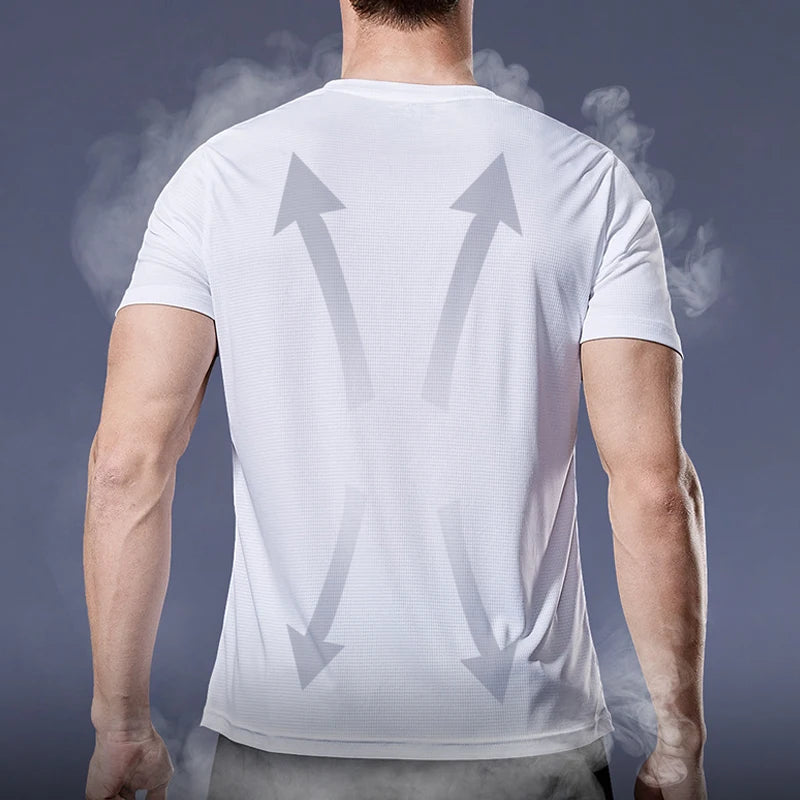 Men's running t-shirt, sports t-shirt, gym t-shirt, quick-drying.