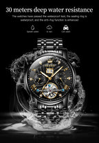 High-quality classic men's OLEVS Tourbillon watch.