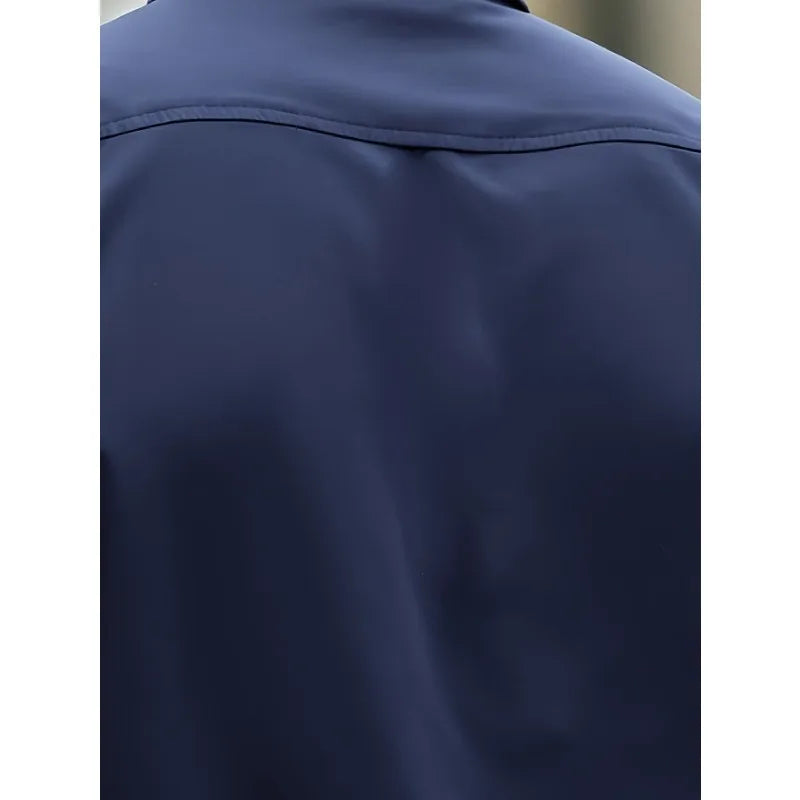 Men's long-sleeved shirt, high-quality stretch fabric.