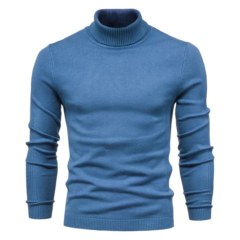 Men's turtleneck sweater for winter, casual and warm, high quality.