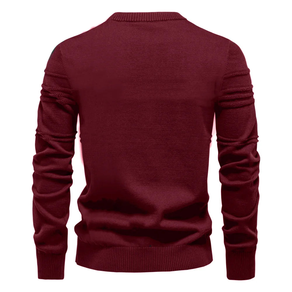 AIOPESON men's sweater, made of high-quality cotton, ideal for winter.