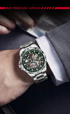 GLENAW Steampunk Skeleton Luxury Men's Watch