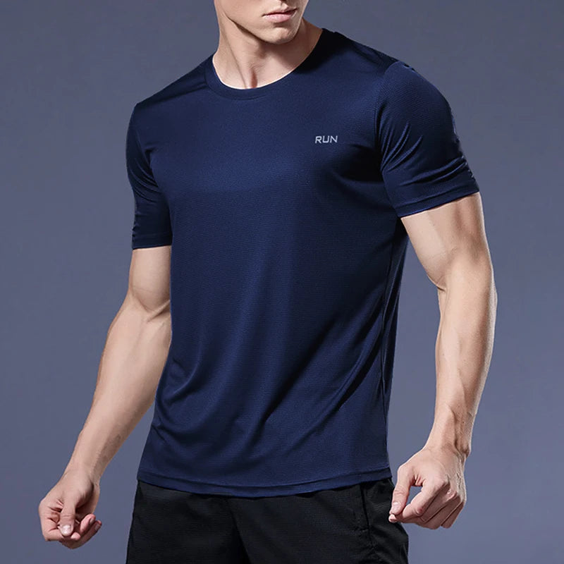 Men's running t-shirt, sports t-shirt, gym t-shirt, quick-drying.