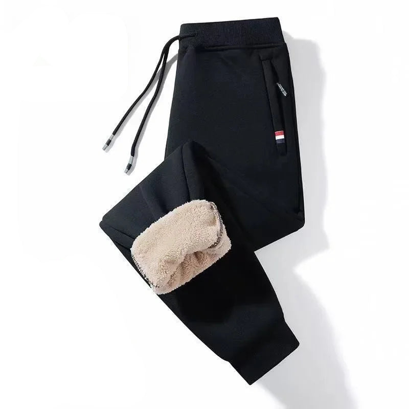 Men's casual winter trousers, lined with wool, warm and comfortable.