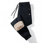 Men's casual winter trousers, lined with wool, warm and comfortable.