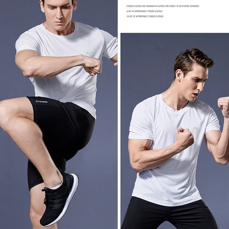 Men's running t-shirt, sports t-shirt, gym t-shirt, quick-drying.