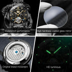 High-quality classic men's OLEVS Tourbillon watch.