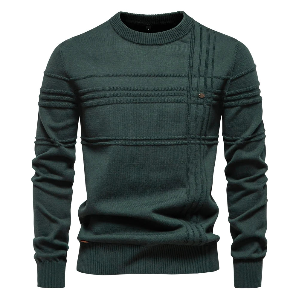 AIOPESON men's sweater, made of high-quality cotton, ideal for winter.