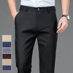 Men's black casual trousers, suitable for the office.