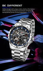 GLENAW Steampunk Skeleton Luxury Men's Watch