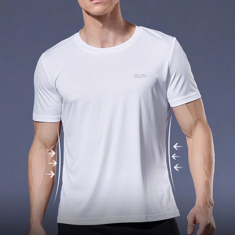Men's running t-shirt, sports t-shirt, gym t-shirt, quick-drying.