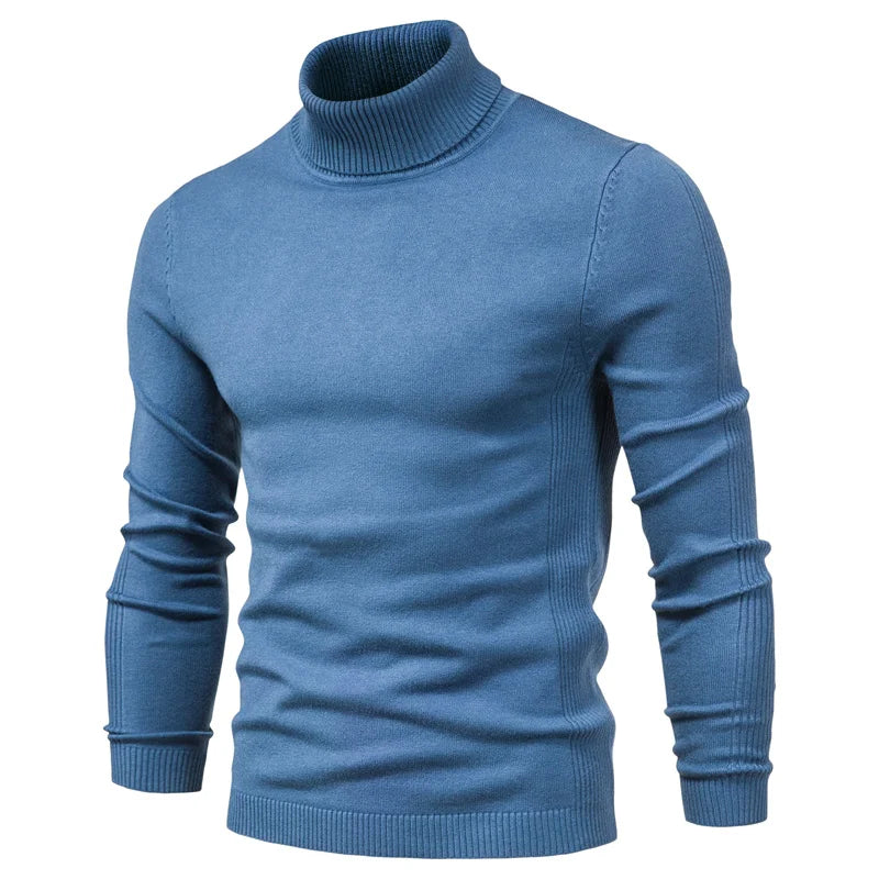 Men's turtleneck sweater for winter, casual and warm, high quality.