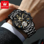 High-quality classic men's OLEVS Tourbillon watch.