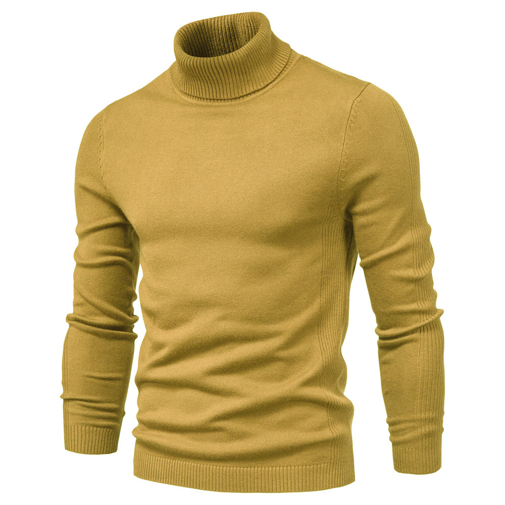 Men's turtleneck sweater for winter, casual and warm, high quality.