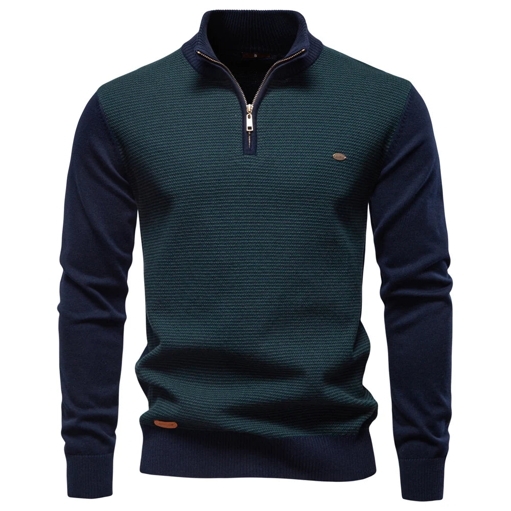 Men's sweater, warm and luxurious cotton pullover, for autumn and winter.