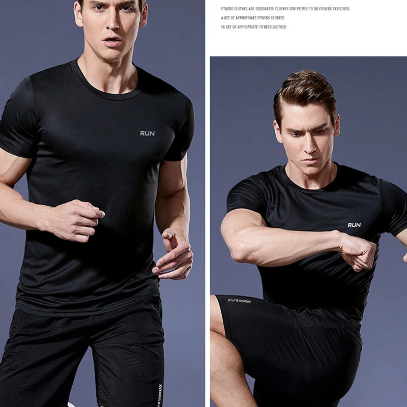 Men's running t-shirt, sports t-shirt, gym t-shirt, quick-drying.